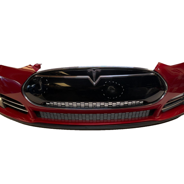 2012-2016 Tesla Model S Front Bumper Cover Complete W/ Lights OEM 1017415-00-C