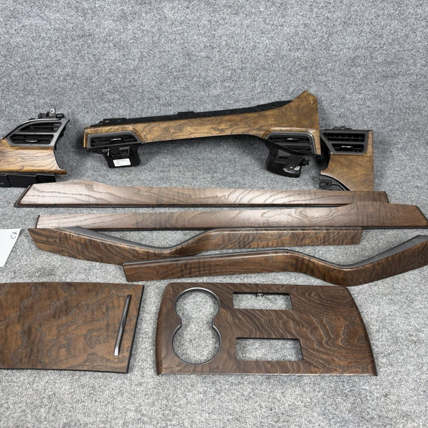 16-20 Tesla Model X Front Rear Left Right Dashboard Trim Wood OEM 1035826-11-A