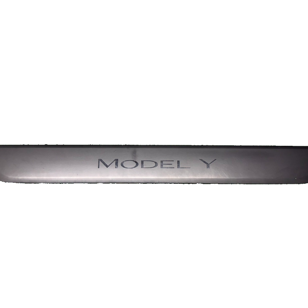 2020-2024 TESLA MODEL Y FRONT RIGHT DOOR SILL SCUFF PLATE TRIM OEM, 1494301-00