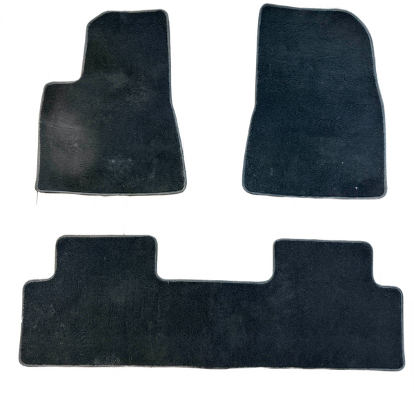 2017-2023 Tesla Model 3 Full Set of 3 Black Cloth Floor Mats, Front & Rear