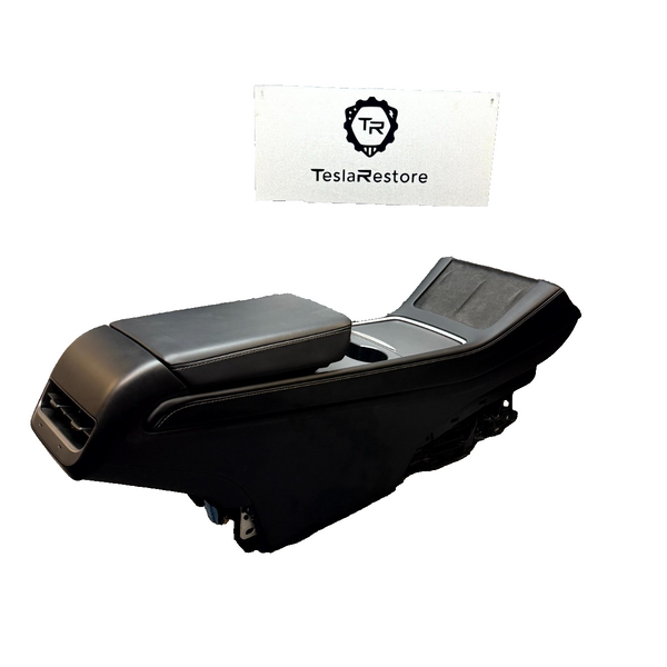 2020 - 2024 TESLA MODEL Y CENTER CONSOLE ARMREST CUPHOLDERS OEM, 1755501-70-C