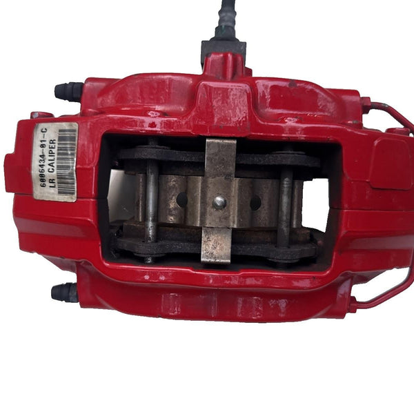 12-20 TESLA MODEL S REAR LEFT SIDE BRAKE CALIPER BREMBO RED OEM, 6006434-01-C