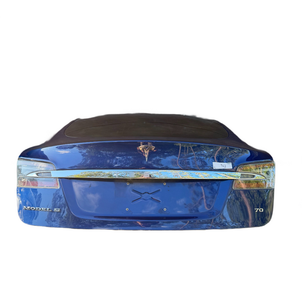 12-20 Tesla Model S Rear Trunk Lid Hatch Tail Lights Blue OEM
