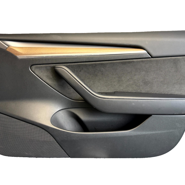 2017-2023 TESLA MODEL 3 FRONT RIGHT SIDE DOOR TRIM PANEL BLACK OEM, 1593863-00-A