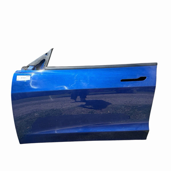 2018 - 2023 TESLA MODEL 3 FRONT LEFT DRIVER SIDE DOOR SHELL BLUE OEM