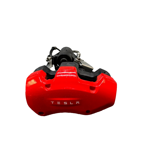 2020-2024 TESLA MODEL Y REAR LEFT BREMBO BRAKE CALIPER RED OEM, 1188643-00-C