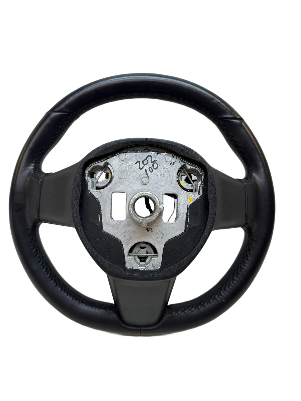 2016-2020 Tesla Model 3 Y Steering Wheel Leather Black 1085682-00-B