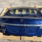 12-20 Tesla Model S Rear Trunk Lid Hatch Tail Lights Blue OEM