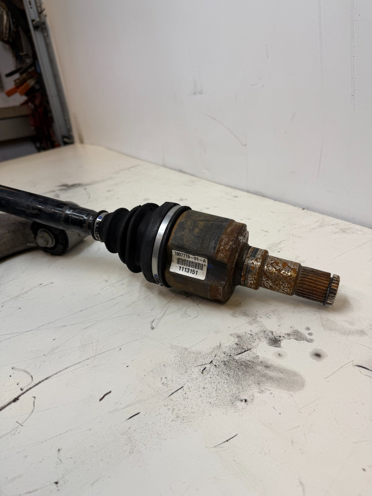 2016–2020 Tesla Model X Rear Right Suspension Knuckle Assembly w/ CV Axle OEM