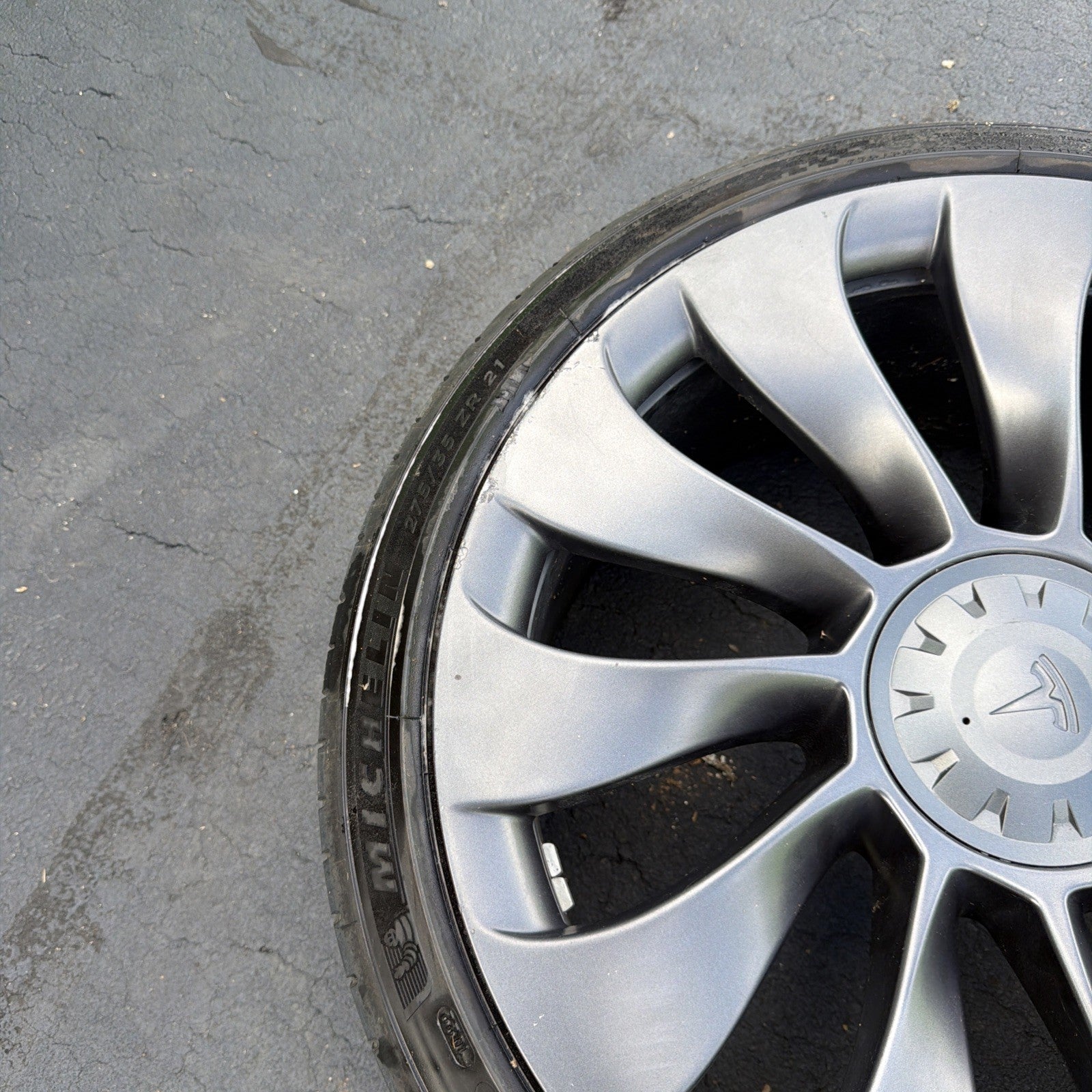 ⭕ 20-24 Model Y Rear Uberturbine Wheel Rim 21x10.5J 48MM 11-Spokes 1188227-00-B