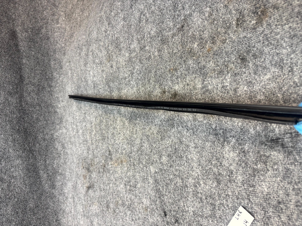 2020 - 2024 TESLA MODEL Y REAR LEFT DOOR WINDOW MOLDING TRIM OEM, 1495722-00-B