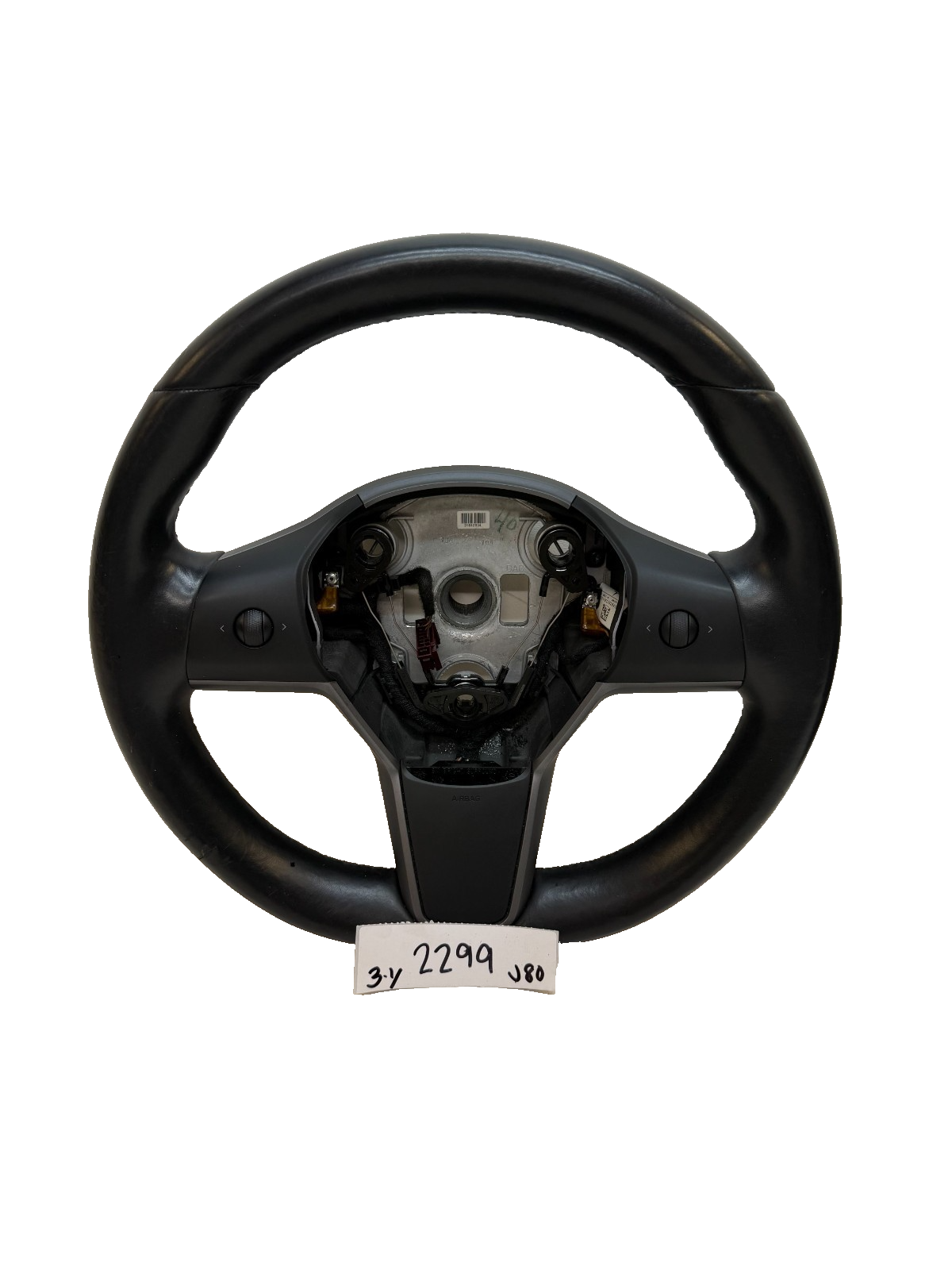 2017-23 Tesla Model 3 Y Steering Wheel Black Leather with Switches 1105324-00-J