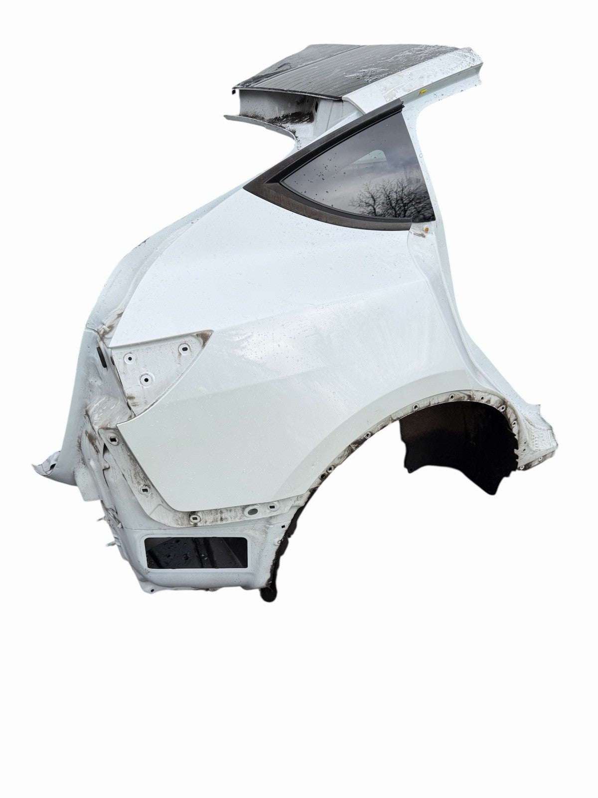 ♦️2020-2024 Tesla Model Y Rear Right Quarter Panel Structural Cutout White