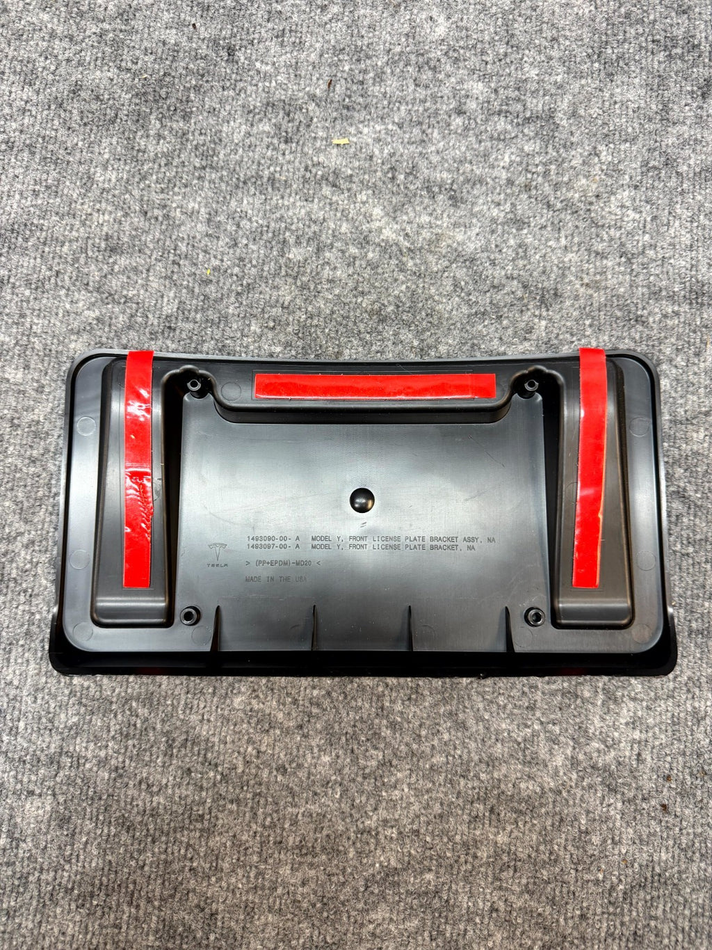 2020 - 2024 TESLA MODEL Y FRONT LICENSE PLATE BRACKET HOLDER OEM, 1493090-00-A