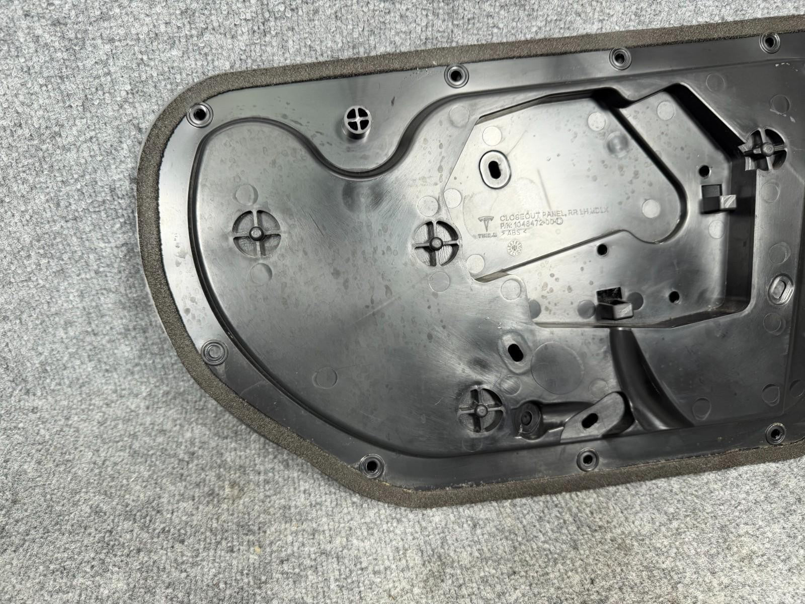 2016-2024 Tesla Model X Rear Left Falcon Door Window Regulator Carrier Panel OEM