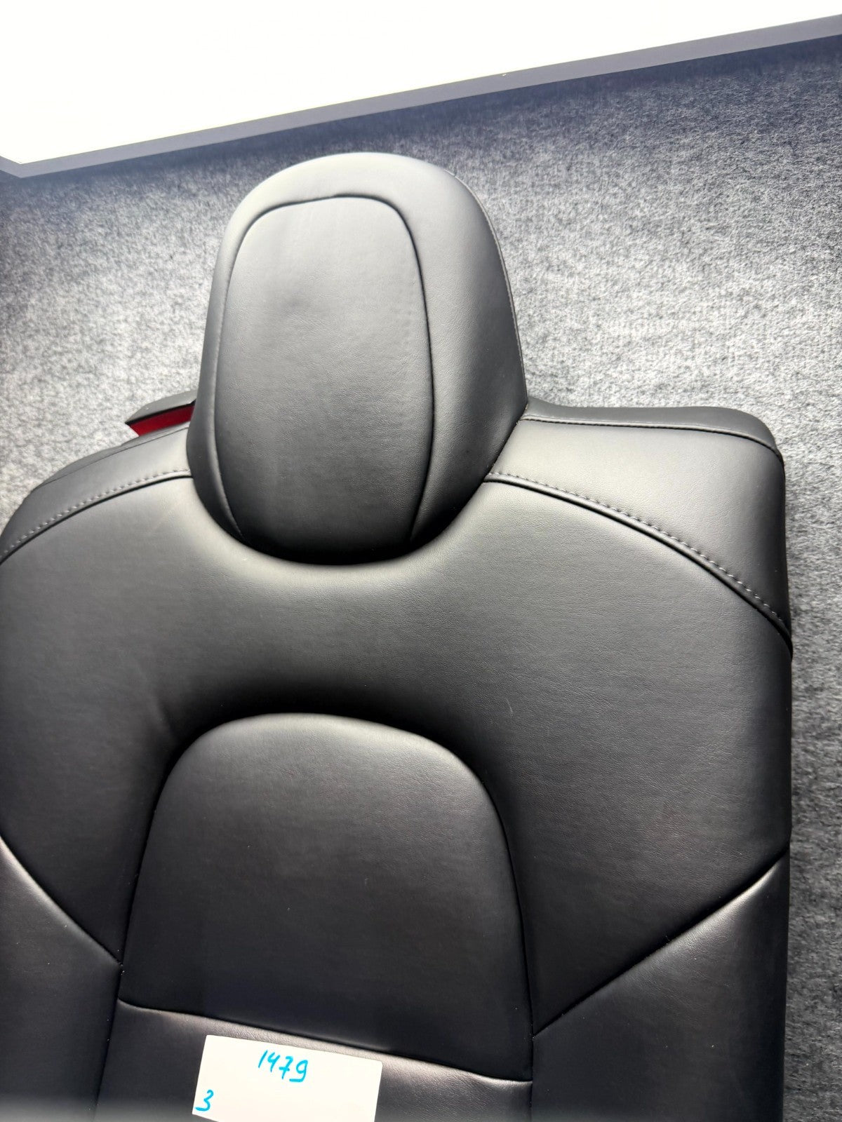 ♦️2017-2023 TESLA MODEL 3 REAR RIGHT UPPER BACK SEAT BLACK OEM, 1452806-98-A