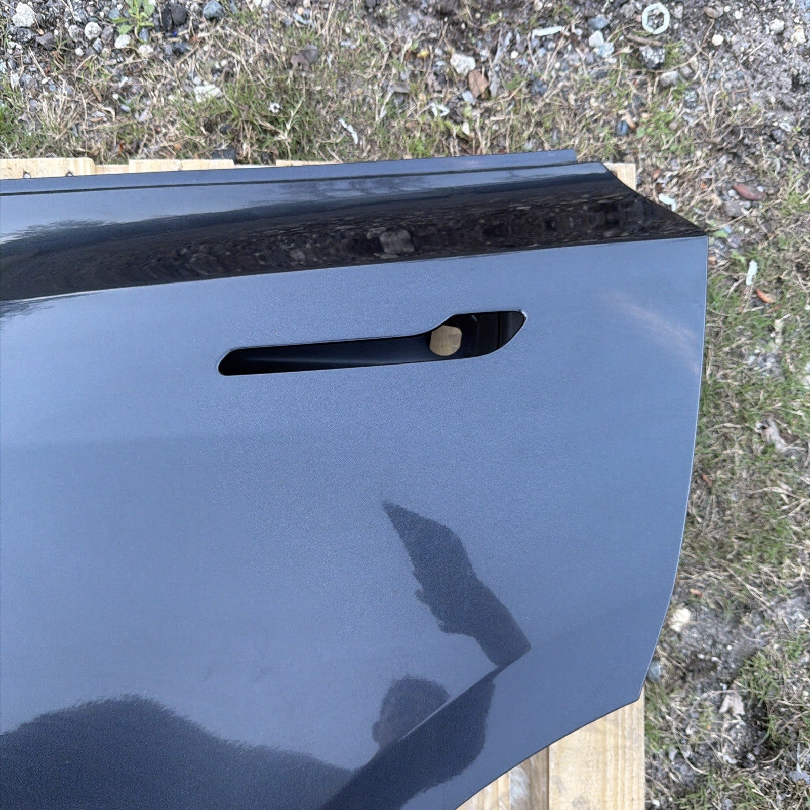 20-24 Tesla Model Y MY Rear Driver Side Door Shell Panel Left OEM Gray - PN01
