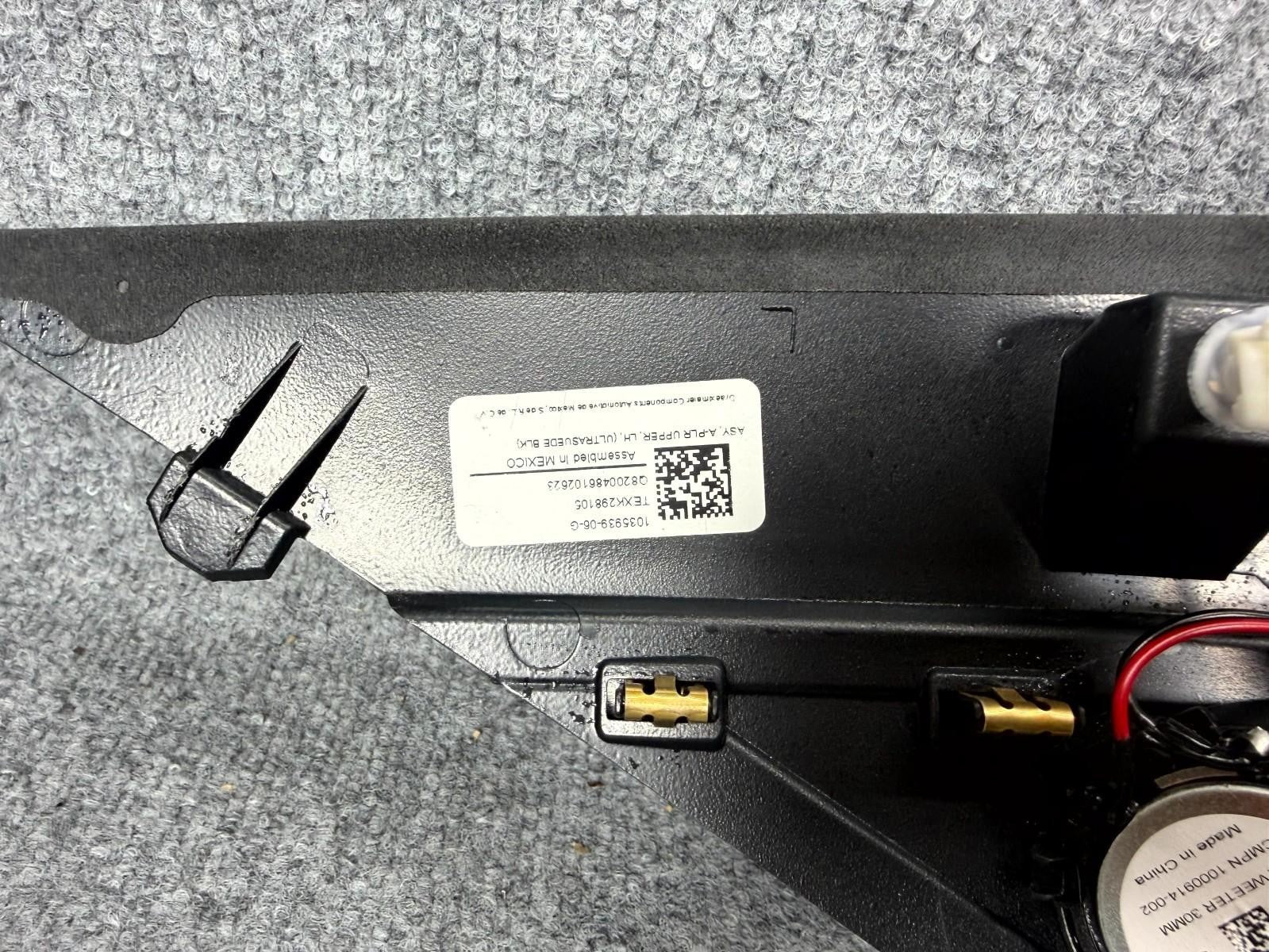2016-2020 Tesla Model X Left Driver Side Upper A Pillar Trim OEM, 1035939-06-G