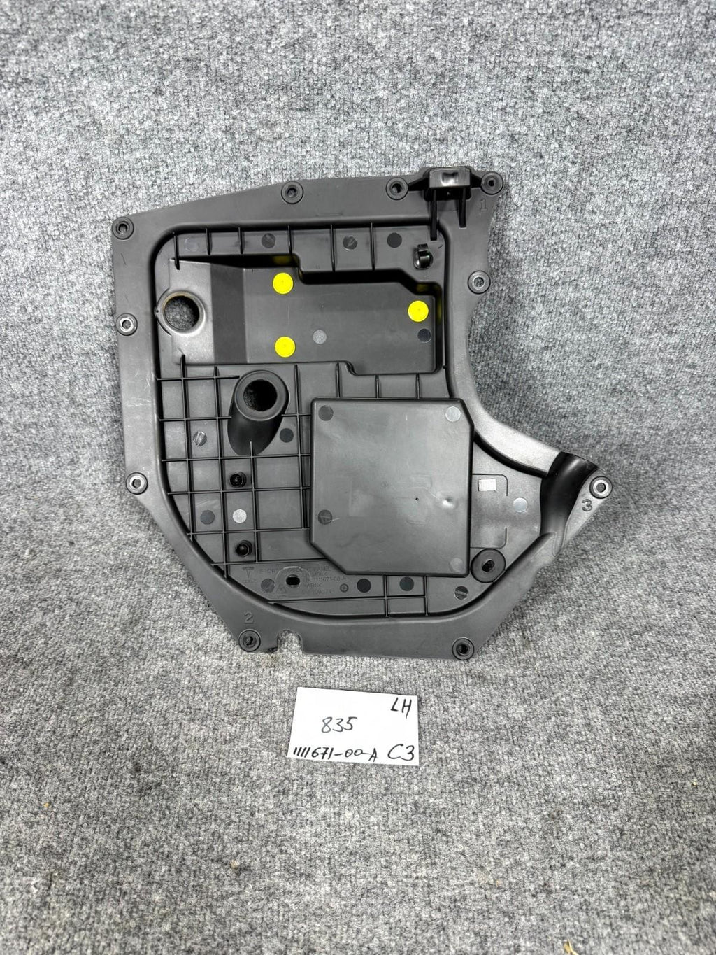 16-20 Tesla Model X Left Side Window Regulator Carrier Panel OEM, 1111671-00-A