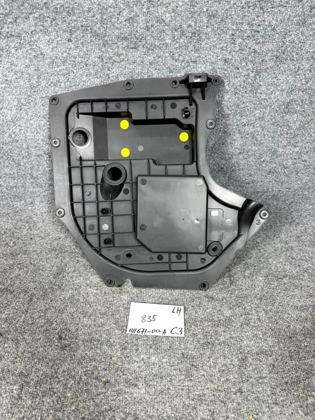 16-20 Tesla Model X Left Side Window Regulator Carrier Panel OEM, 1111671-00-A