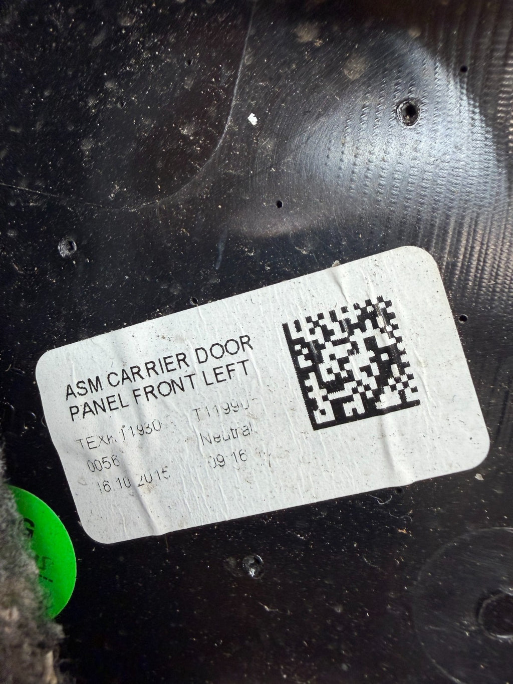 2016-2020 TESLA MODEL X FRONT LEFT DRIVER SIDE DOOR PANEL TRIM CARD OEM