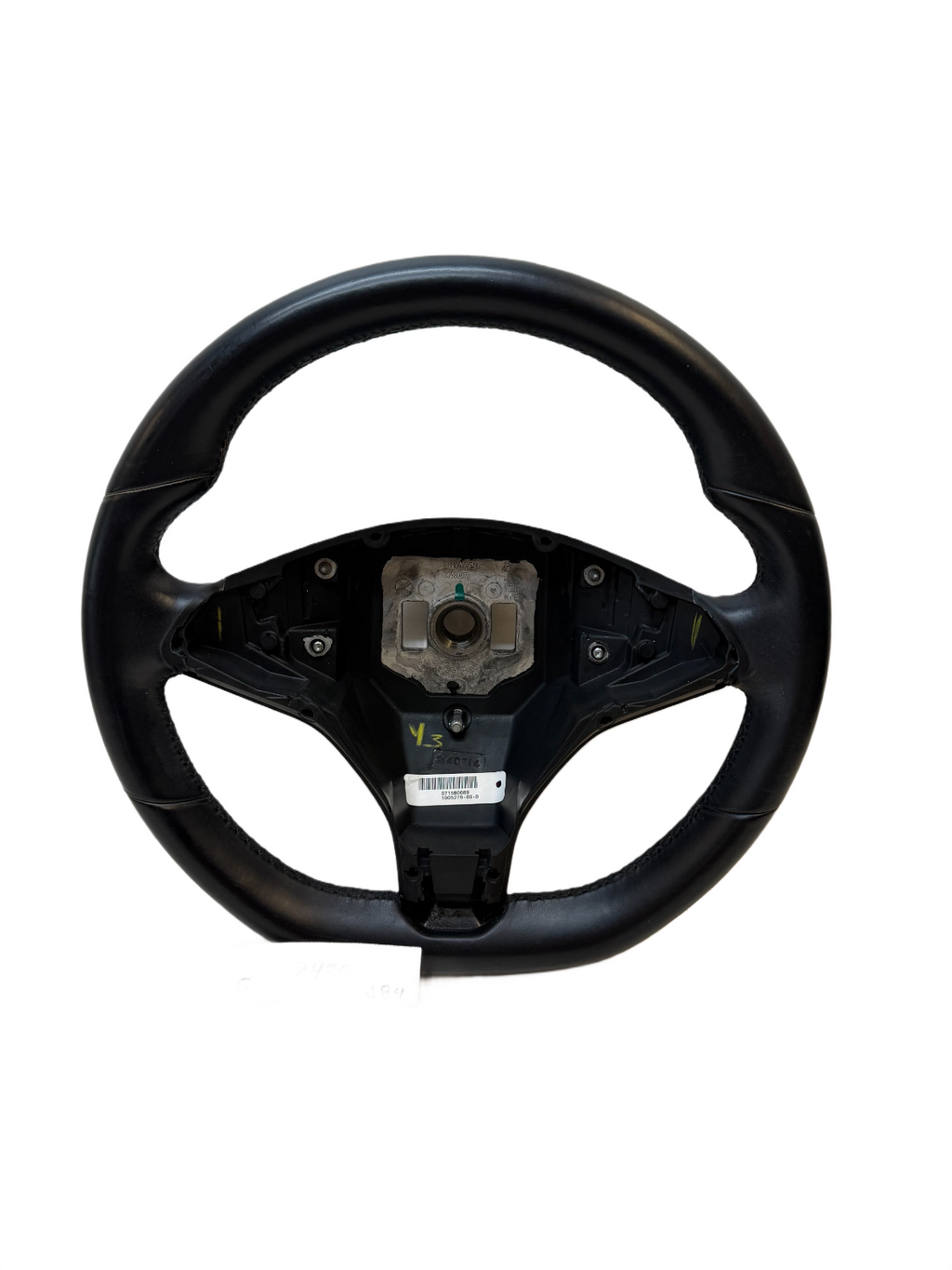 2012-2020 TESLA MODEL S LEATHER STEERING WHEEL ASSEMBLY 1005279-00-D