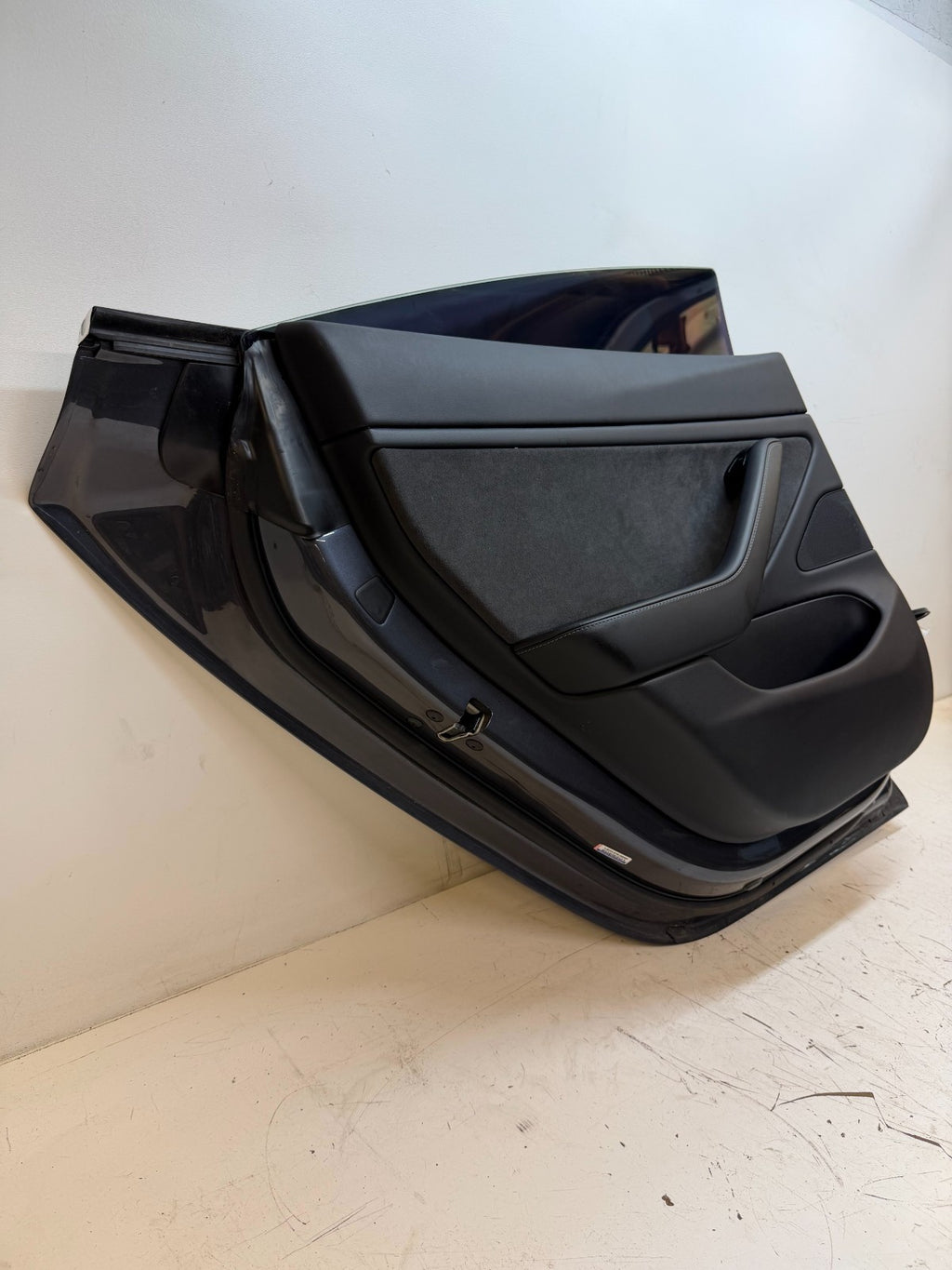 2017-23 Tesla Model 3 Rear Left Driver Side Door Shell Panel Assembly Gray OEM
