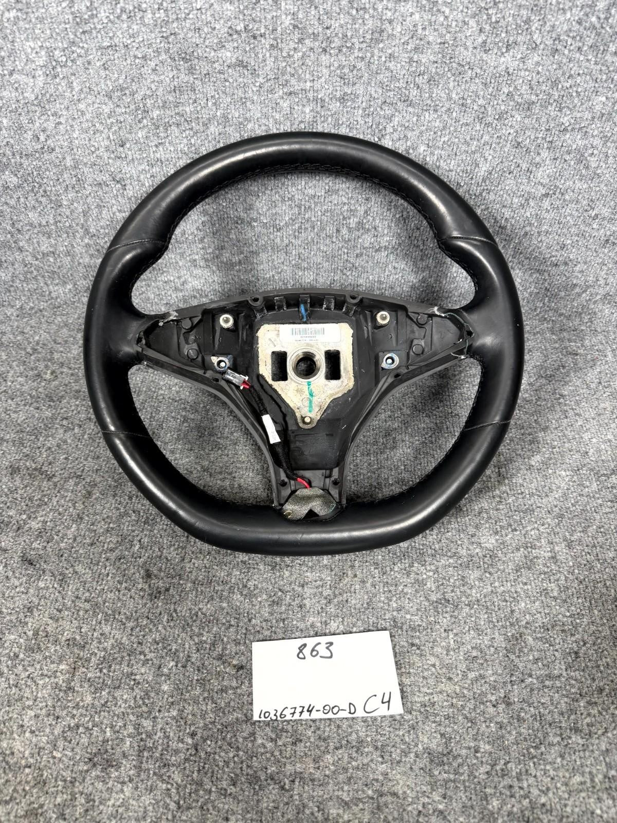 2012-2020 Tesla Model S Front Left Side Steering Wheel Heated OEM, 1036774-00-D