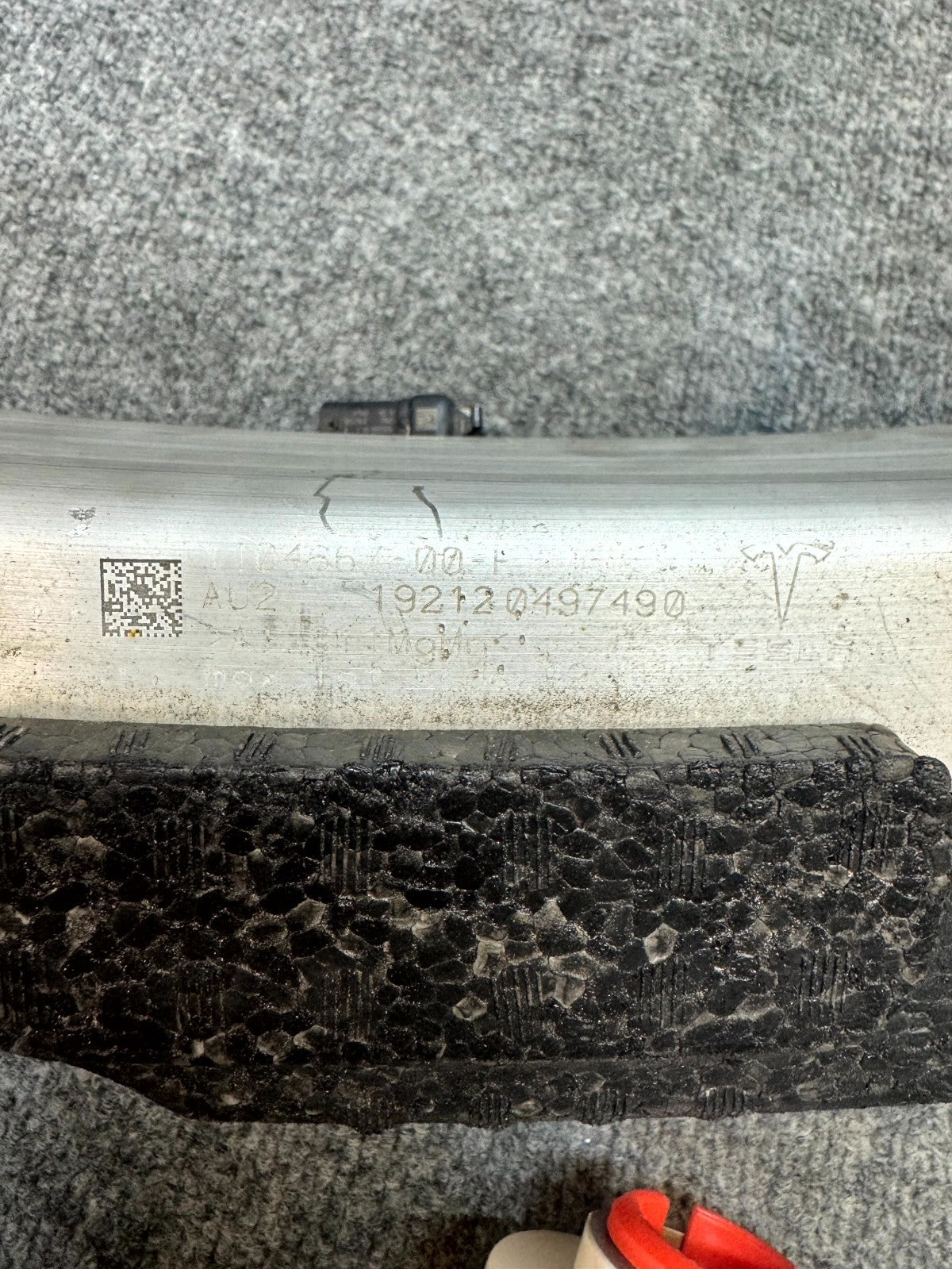 2017 - 2023 TESLA MODEL 3 FRONT UPPER REINFORCEMENT IMPACT BAR OEM, 1104667-00-F