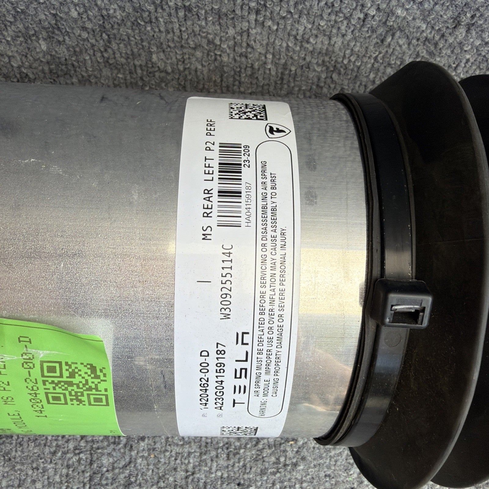 20-23 Tesla Model S Performance Rear LHDriver Side Air Spring Strut 1420462-00-B
