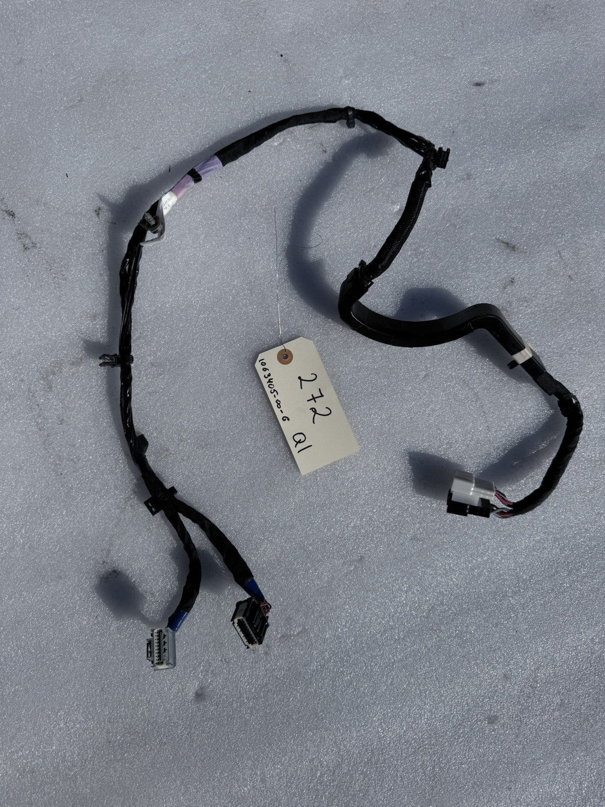 ♦️16-20 TESLA MODEL X REAR LEFT DOOR DAMPER STRUT WIRING HARNESS OEM, 106340500G