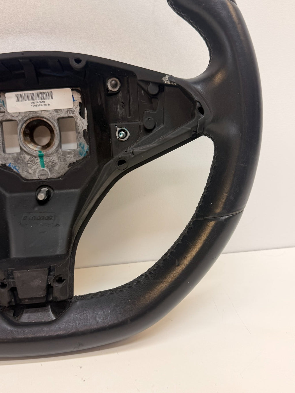 2012-2020 TESLA MODEL S LEATHER STEERING WHEEL ASSEMBLY 1005279-00-D