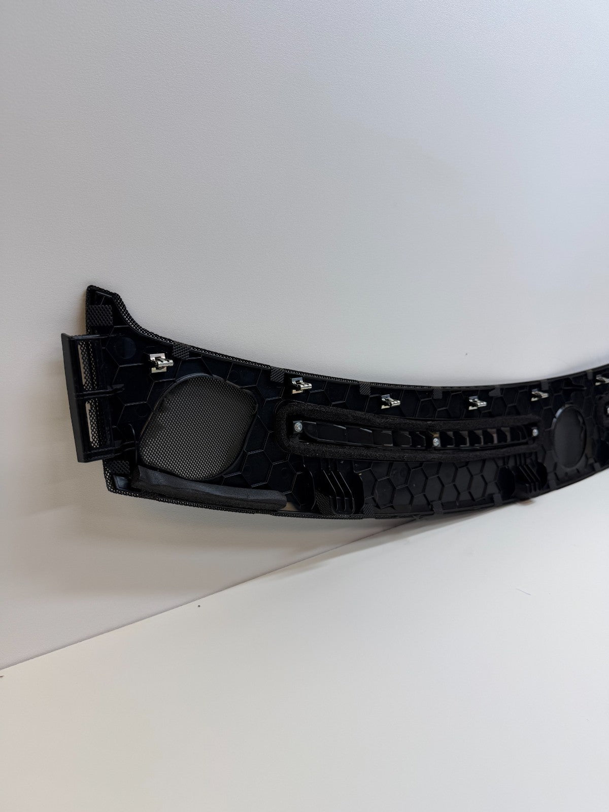 12-20 Tesla Model S Front Windshield Dash Defroster Cowl Vent Trim Panel