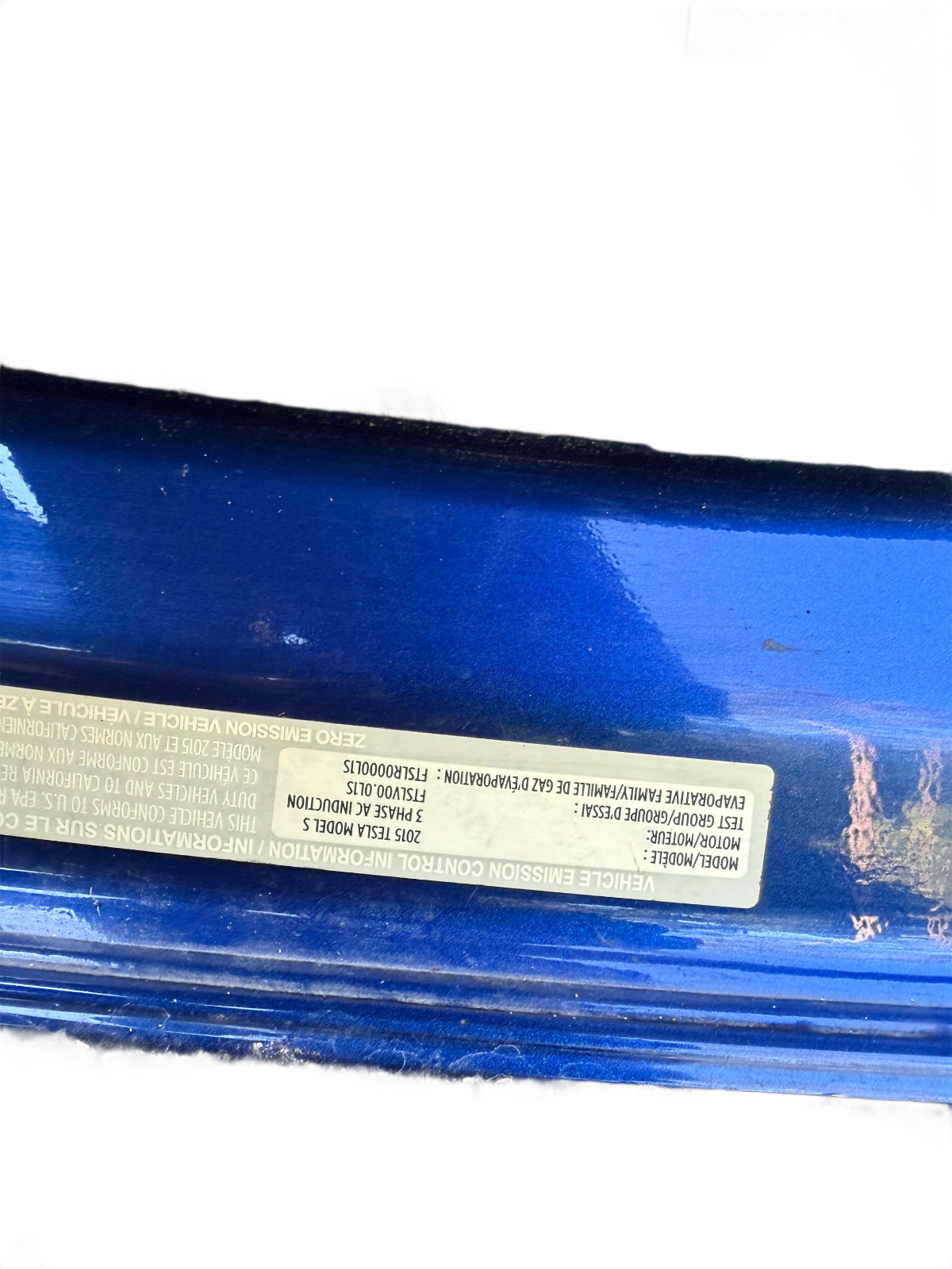 12-20 Tesla Model S Rear Trunk Lid Hatch Tail Lights Blue OEM