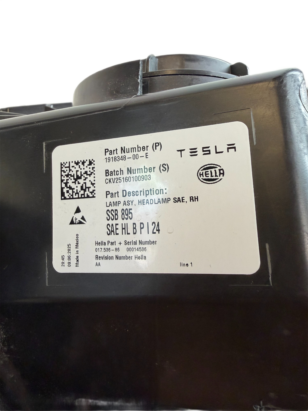 2025-2026 Tesla Model Y Juniper Right RH Side LED Headlight 1918348-00-E