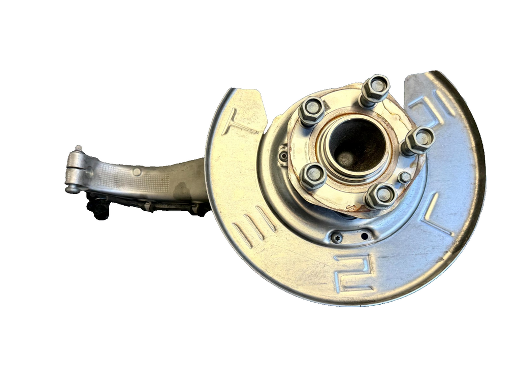 ♦️17-23 TESLA MODEL 3 FRONT LEFT SPINDLE KNUCKLE HUB & SHIELD OEM, 1044311-00-E