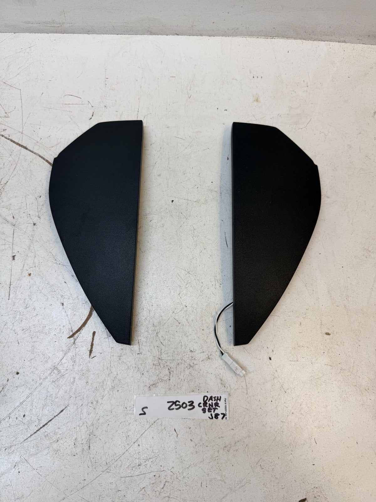 2012-20 Tesla Model S Front Left Right Side Dashboard End Cap Cover Trim Set