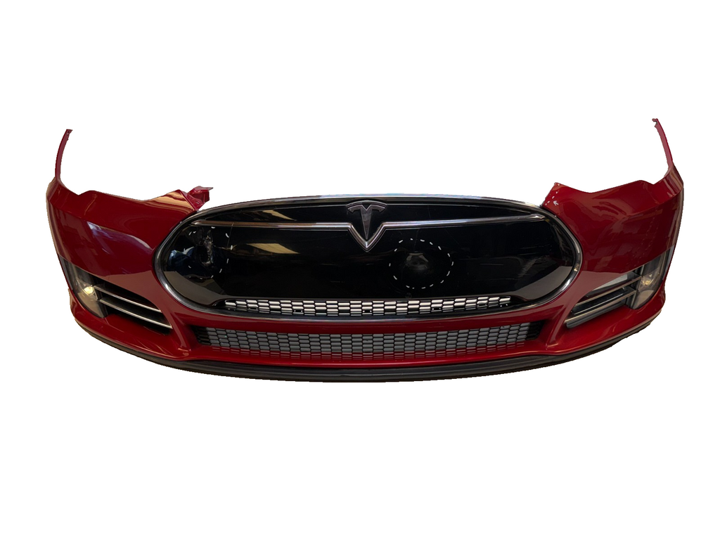 2012-2016 Tesla Model S Front Bumper Cover Complete W/ Lights OEM 1017415-00-C