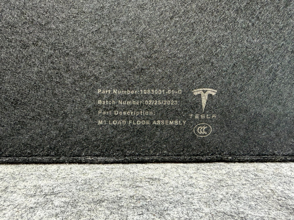 ♦️2017 - 2023 TESLA MODEL 3 REAR TRUNK FLOOR CARPET PANEL OEM, 1083001-00-G