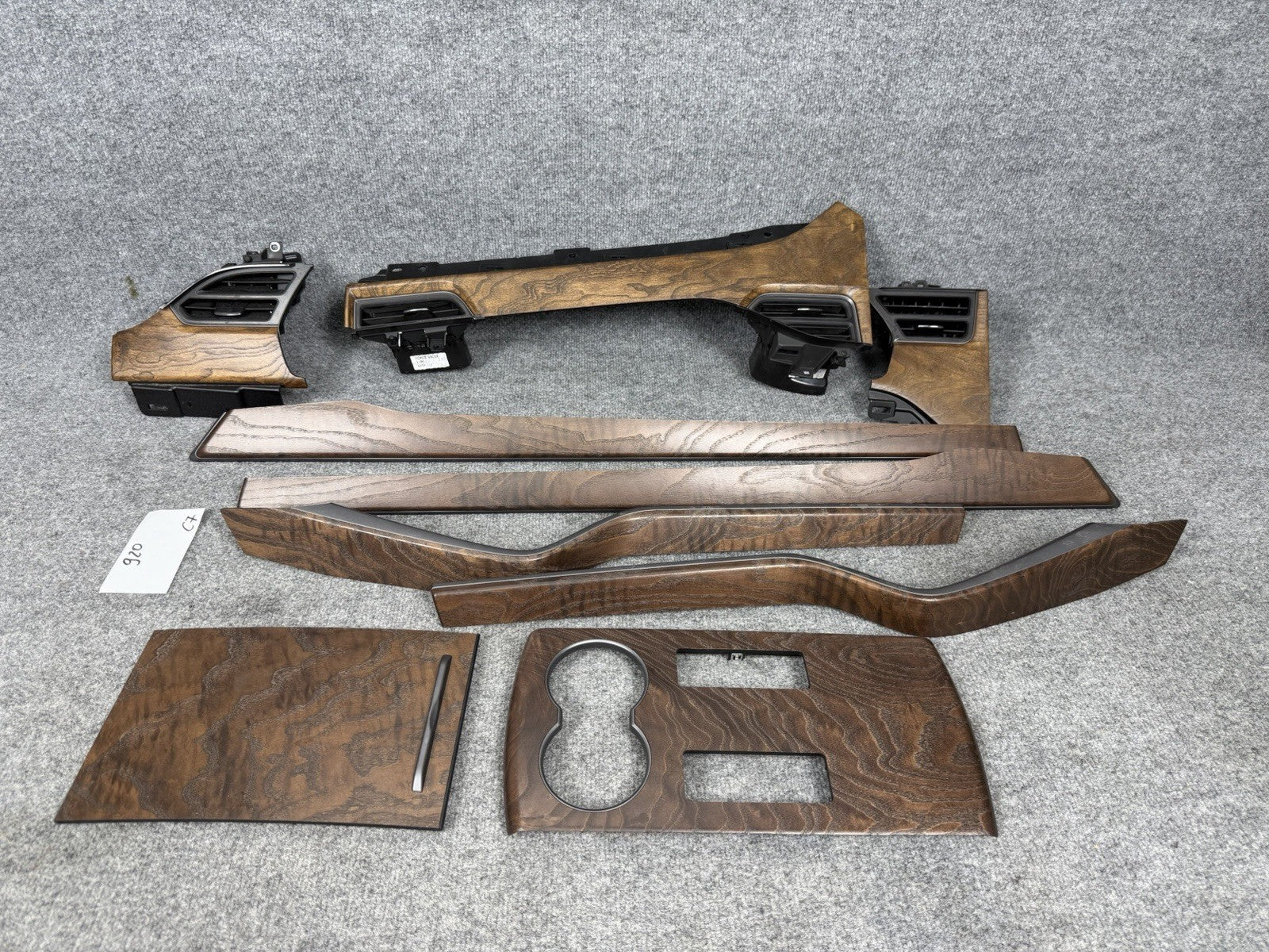 ♦️16-20 Tesla Model X Front Rear Left Right Dashboard Trim Wood OEM 1035826-11-A