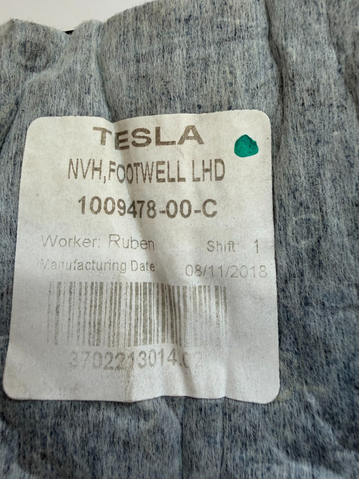2017-2023 Tesla Model S Right Interior Trim Cover Footwell 1009478-00-C
