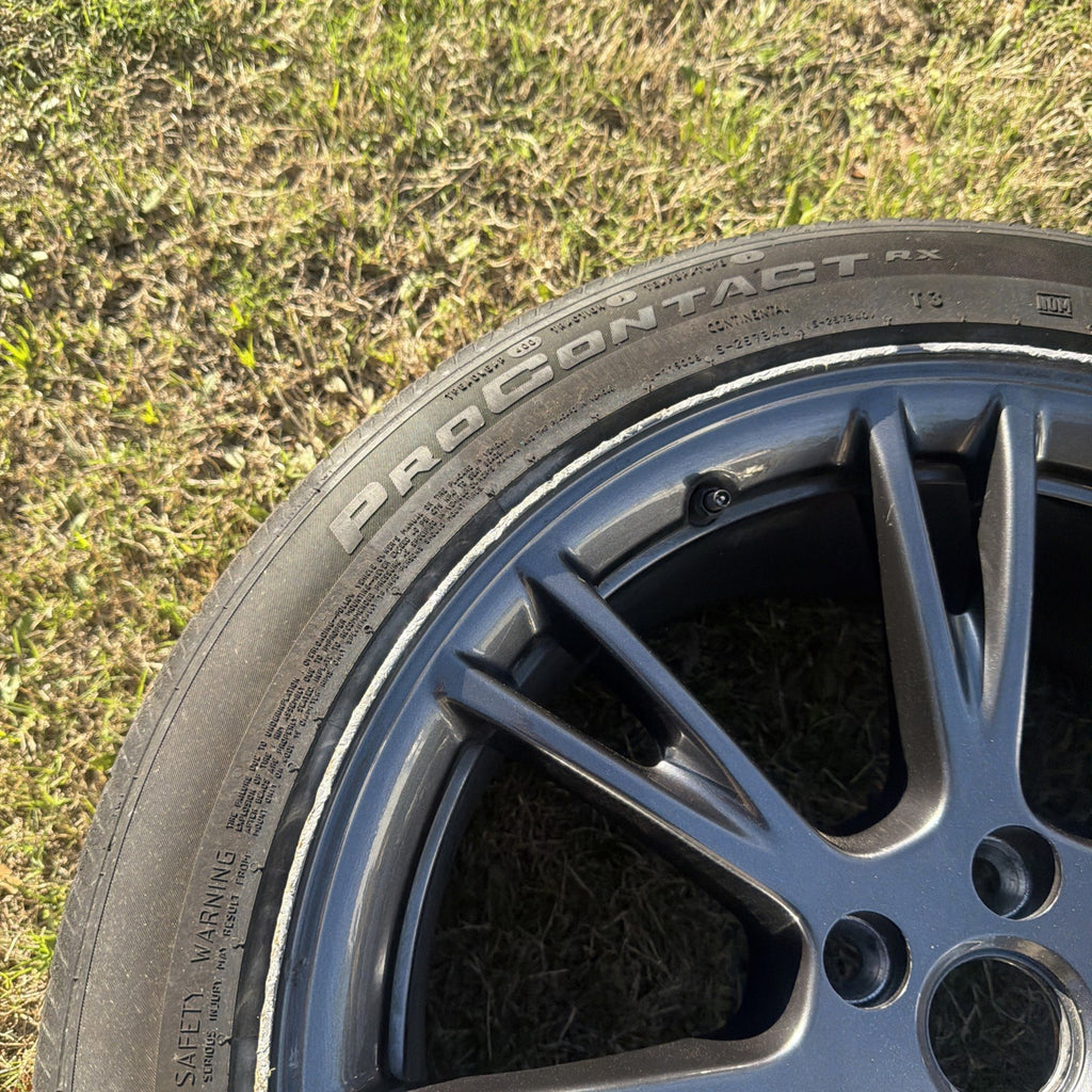 24-25 Tesla Model Y  19" Grey Gemini Rim Wheel Continental Tire W/OEM TPMS
