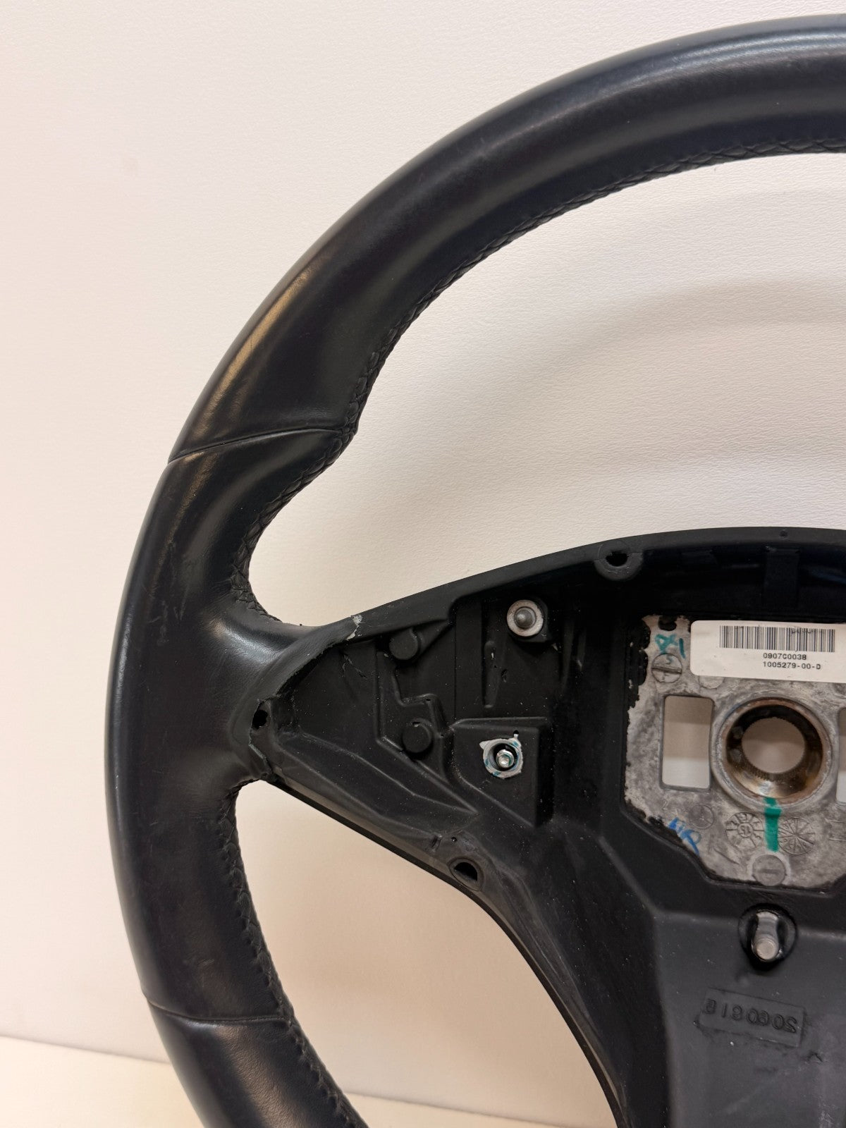 2012-2020 TESLA MODEL S LEATHER STEERING WHEEL ASSEMBLY 1005279-00-D