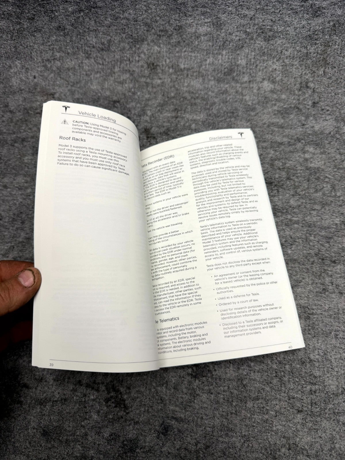 2018 TESLA MODEL 3 SAFETY INFORMATION OWNERS MANUAL BOOKLET OEM, 1129789-00-D