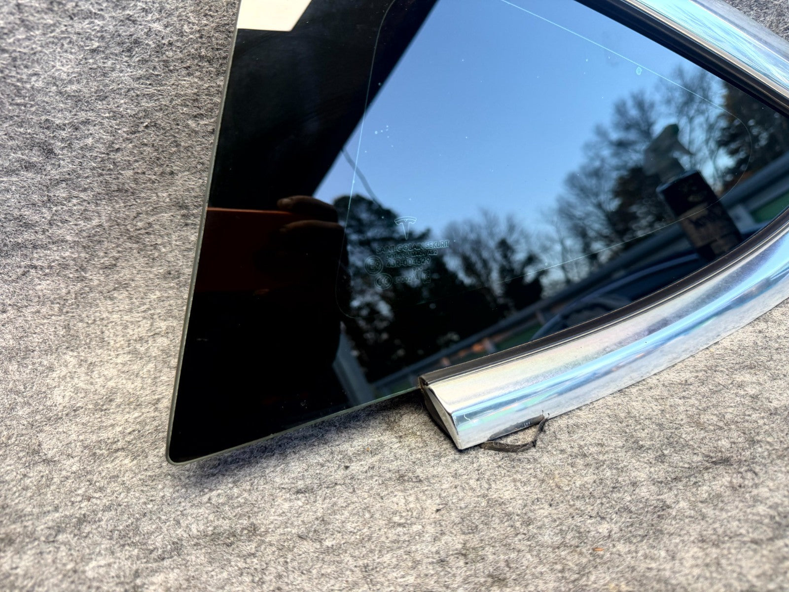 ♦️2017-2023 TESLA MODEL 3 REAR LEFT SIDE QUARTER WINDOW GLASS OEM, 1080703-00-G