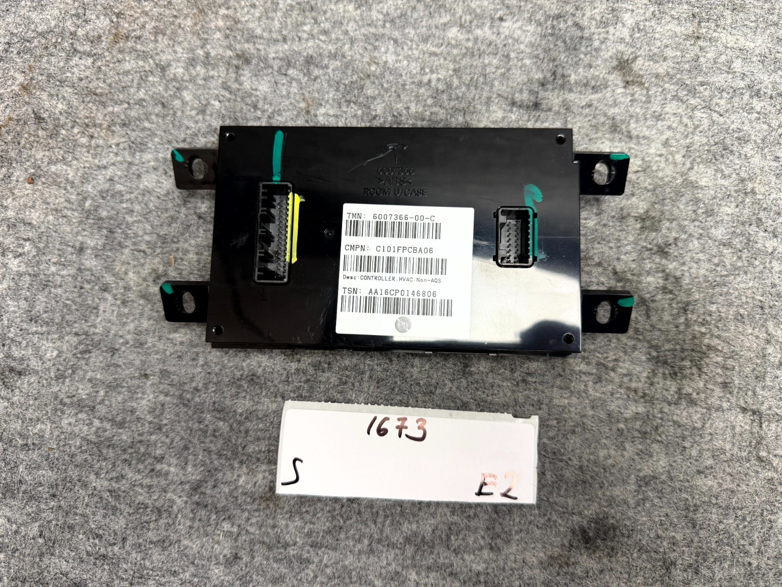♦️12 - 20 TESLA MODEL S AC HEATER CLIMATE CONTROL MODULE UNIT OEM, 6007366-00-C