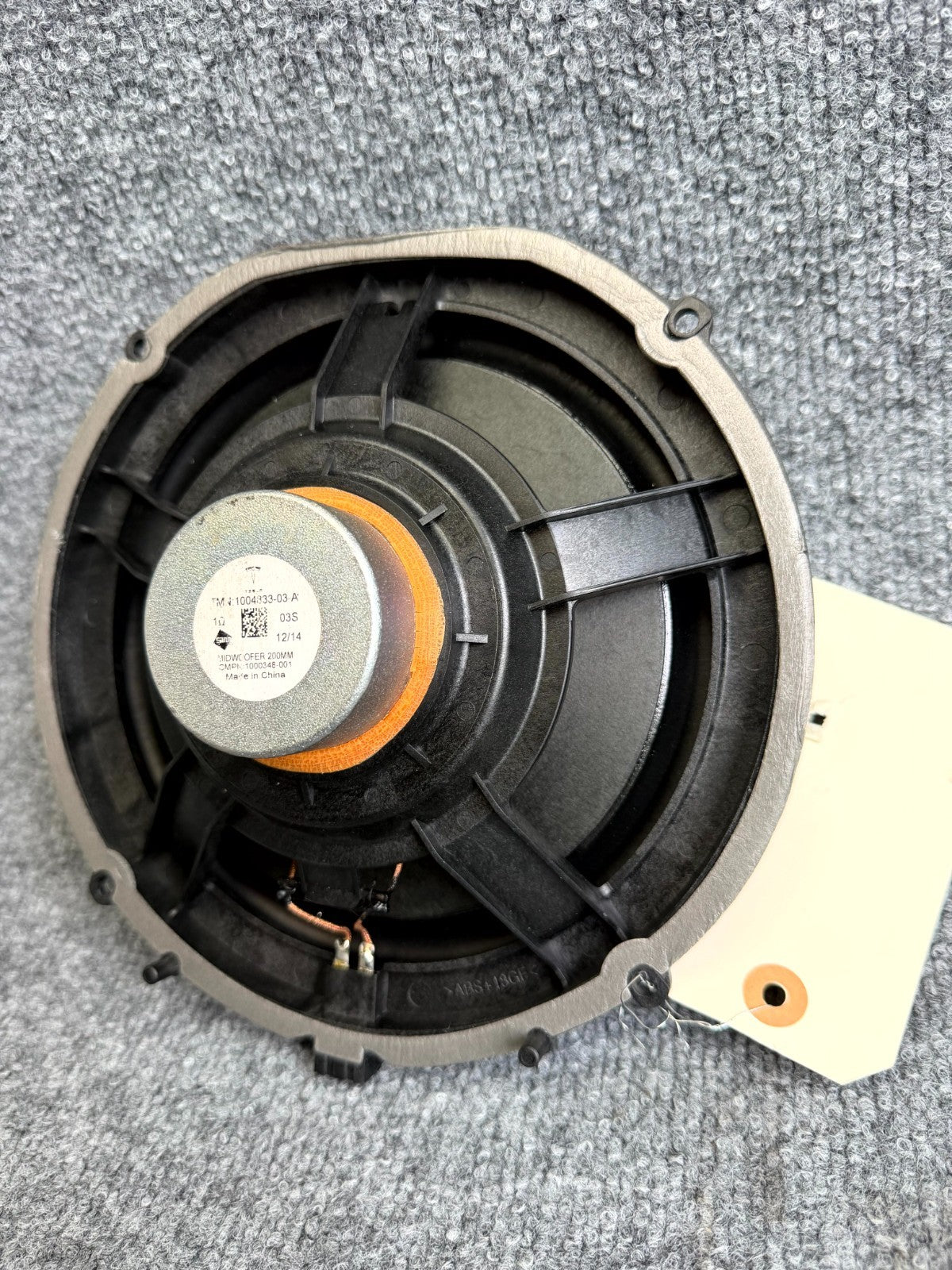 12-20 TESLA MODEL S FRONT LEFT / RIGHT DOOR AUDIO SOUND SPEAKER OEM 1004833-03-A