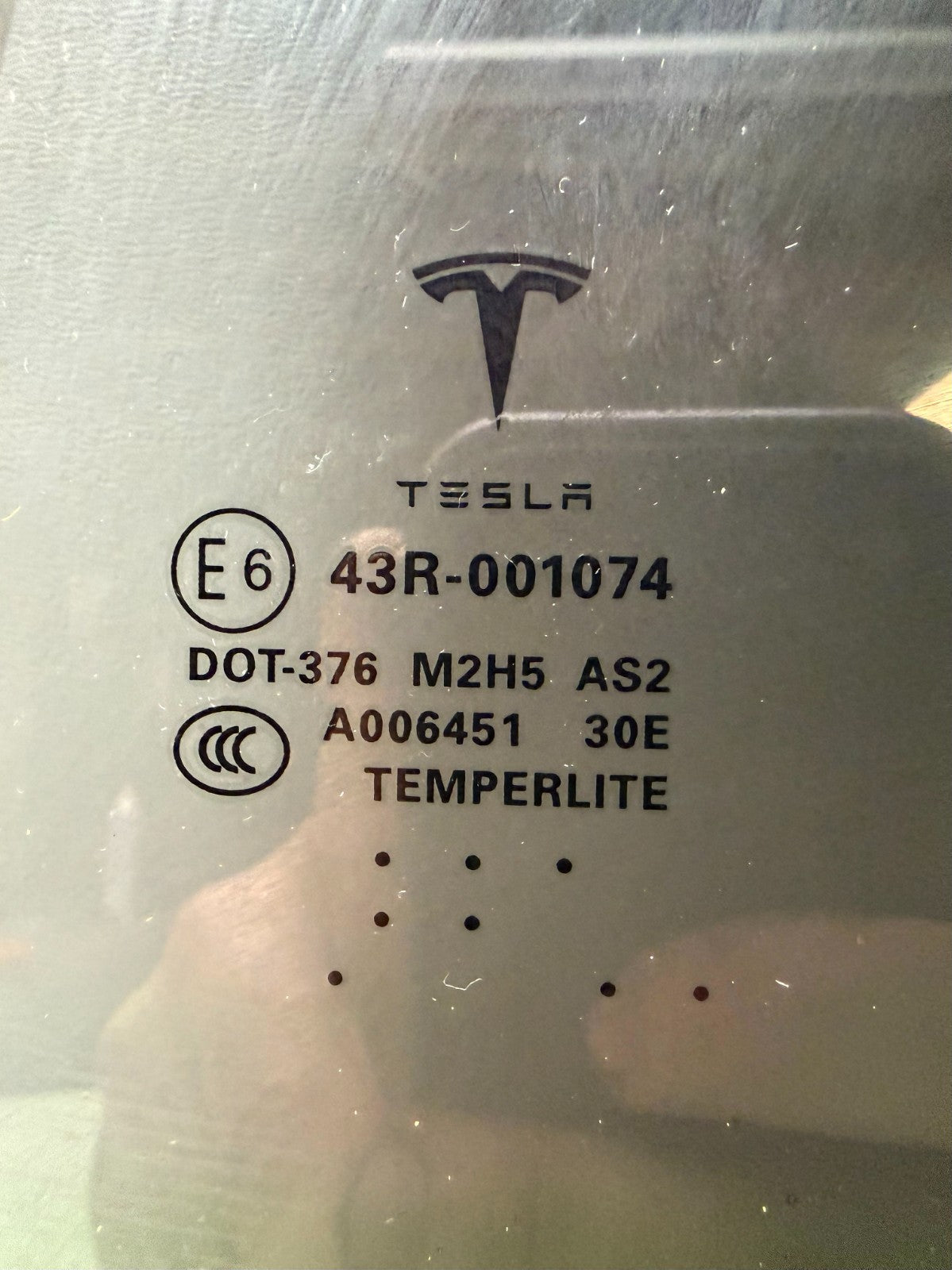 2012-2020 Tesla Model S Rear Left Driver Side Door Window Glass 43R-001074