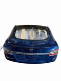 12-20 Tesla Model S Rear Trunk Lid Hatch Tail Lights Blue OEM
