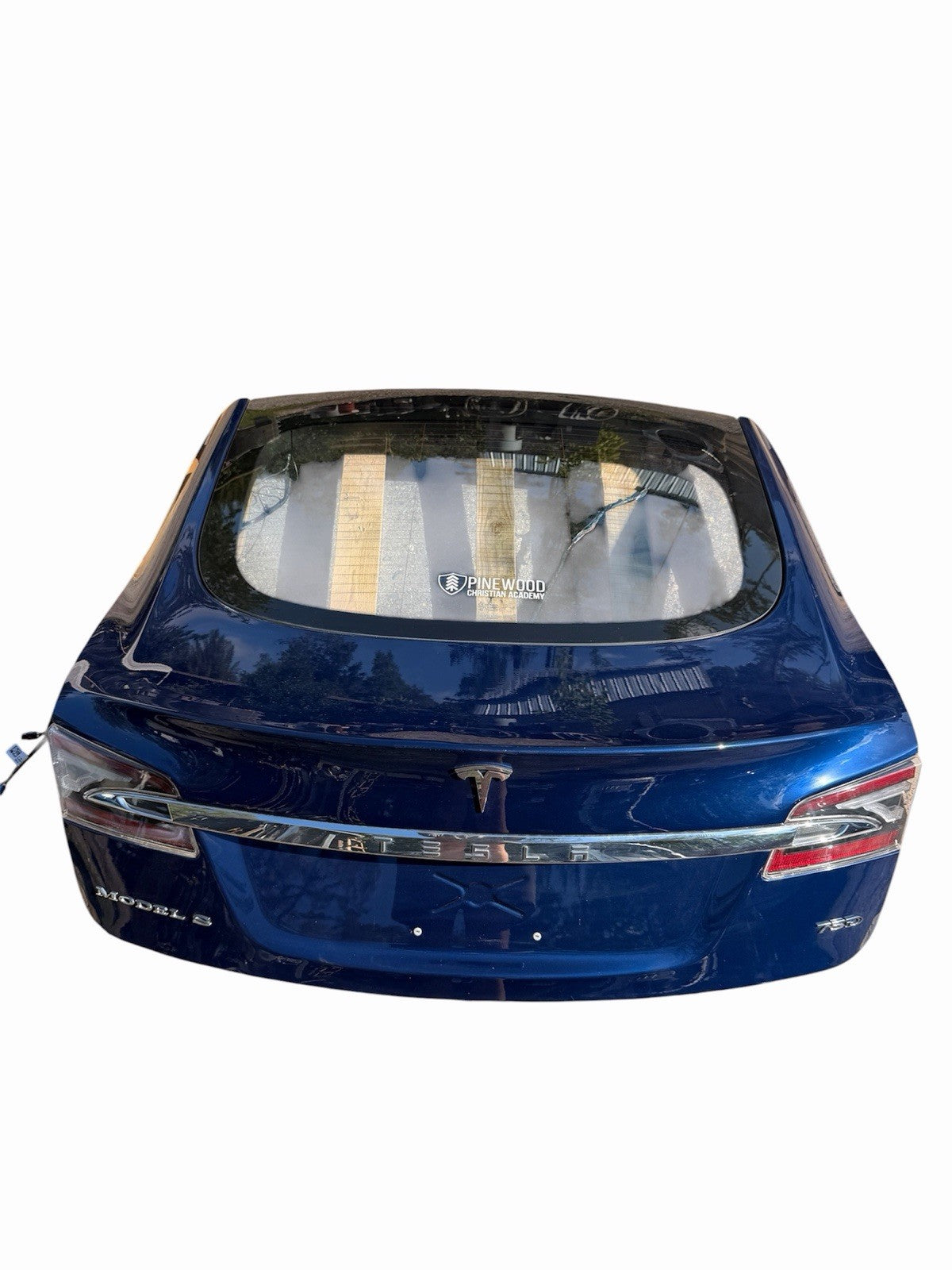 12-20 Tesla Model S Rear Trunk Lid Hatch Tail Lights Blue OEM